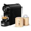 Bialetti Gioia, Macchina da Caffè Espresso per Capsule in Alluminio sistema Caffè d'Italia, Supercompatta, Nero + Apri Capsule, Compatibile con Capsule Alluminio