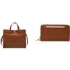 Fossil Donna Carmen Borsa in pelle marrone e portafoglio Liza, Set
