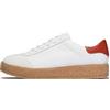 Fitflop Sneakers Rally da Donna con Punta a T in Pelle crêpe, Colore Bianco Urbano/Terracotta, Taglia 38, Terracotta Urban White, 39 EU