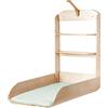 roba Fasciatoio a Parete - con Materassino Impermeabile roba Style Verde - 2 Ripiani Pratici - Design Curvo e Minimalista - Salvaspazio - Richiudibile - Legno Naturale