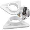 PeiDog 2 pezzi di rinforzo del lavello stabilizzatore per rubinetti su lavelli in acciaio inox, rinforzo per lavello in plastica con foro interno Ø 36,5 mm (bianco)