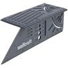 wolfcraft Squadra 3D, Utensile di Tracciatura per Pezzi Tridimensionali con Battute 45°/90°, Scala Millimetrata e Goniometrica e Calibro per Punte - 5208000