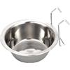 Generic Ciotole per animali domestici, ciotola da appendere alla gabbia per cani, gatti, piccoli animali, per cibo e acqua, per gatti, uccelli, in acciaio inox, da appendere