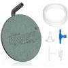 hygger Disco Aria Pietra per Acquario Bubbler Kit Serbatoio di Pesci diffusore di Ossigeno Nano con valvola di Controllo Tubo d'Aria 2M T connettore valvola di Controllo Tazza di aspirazione, 5.8CM
