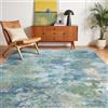 GENIMO - Tappeto Antiscivolo Moderno Astratto - 120x170cm - Corto Pile - Per Ambienti Eleganti e Comfort - Perfetto per Soggiorno - Blu