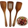 Smavles Utensili Cucina,Smavles 3Pcs cucina in legno cucchiaio,Cucchiaio Legno Cucina, Spatole Cucina Legno, Attrezzi da Cucina Per Pentole Antiaderenti