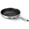 Innerwell Professionale Padella Antiaderente Acciaio Inox 20 cm, Padella Induzione, Rivestimento a nido d'ape antigraffio, Padelle omelette, Padelle Adatte Per Forno, Universali Pentole, Senza PFOA