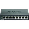 D-Link DGS-1100-08V2 Smart Switch Gestito, 8 Porte Gigabit, Supporto VLAN, Funzionalità layer 2, QoS, 802.3az EEE, Senza Ventole, Nero