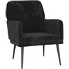 vidaXL Poltrona Nera 62x79x79 cm Velluto