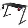 Trust Gaming GXT 709 Luminus Scrivania Gaming LED RGB, 10 Modalità Colore, Alimentazione USB, Tavolo Gaming 120 x 60 con Supporto per Cuffia e Portabicchiere, Ufficio, Gamer, Streaming - Nero