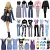 Carreuty 18 giacche per bambole, compatibili con Barbie, tra cui elegante colletto in pelliccia di jeans, set di migliaia di uccelli, set di cappotti sportivi, set da 5 scarpe, 2 accessori per bambole da 11,5