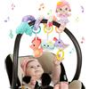 Funsland Giocattolo a Spirale Passeggino Neonato - Giochi Passeggino Neonati Regalo per 0 3 6 Mesi Ragazze, Peluche Giocattolo a Spirale con Musica per Culla Neonato/Seggiolino Auto, Rosa
