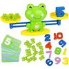 KOWAKA Giocattolo Matematico Montessori, apprendimento Matematica di Bilancia, gioco di rana matematica, blocco e carte digitali, giocattoli educativi giochi, regalo di Natale per bambini 3 4 5 6 anni(verde)