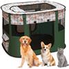 MeYuxg Recinto per Cani da Interno Pieghevole, Recinto per Cuccioli Verde Scuro 110 x 85 x 58 cm, Recinto per Gatti Traspirante, Portatile Recinto per Animali pour Gatti, Cani, Conigli