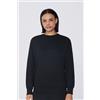Tezenis Felpa Viscosa Soft Touch Girocollo Donna Nero