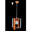 Generico ORALAMP Lampadario a Sospensione Stile Moderno in Ferro Vari Colori, Lampadario per Cameretta, Camera da Letto, Soggiorno PAQ/1/S (Bianco e Arancio)
