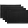 CapitanCasa Tovagliette Americane Tinta Unita Cucina Antiscivolo Lavabili In vari Colori Set 4 Nero