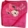 Minnie accappatoio triangolo in spugna 100% cotone neonata TOPOLINA disney art. 1822-177 (fuxia)