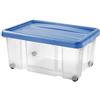 Tontarelli 8031698AS1 Contenitore con Coperchio a Scatto, Blu/Trasparente