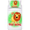 Bulabadoo Set Lenzuola Bambino - NOME Personalizzato - Leone - Lion - leoncino - Bimbo - Bimbo - Bambina - Federa Cuscino - Lenzuolo letto - Idea regalo