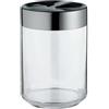 Alessi Julieta LC09 - Barattolo Ermetico da Cucina di Design, Corpo in Vetro con Coperchio in Acciaio Inossidabile 18/10, 100 cl