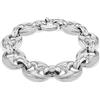 Tuscany Silver Bracciale da Donna in Argento Sterling con Maglia Placcata Rodio da 20 cm/8