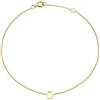 Carissima Bracciale da donna in oro 9 kt, con iniziale, regolabile, 15-18 cm