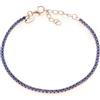 Louis Ciocchetti dal 1887 Bracciale Tennis Argento Rosato 925 con Zirconi 5A, Gioiello Elegante Regolabile Donna, Idea Regalo Raffinata con Packaging Lusso, Qualità Made in Italy