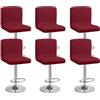Eozakavod Coprisedie da Bar con Schienale Set di 6 Facile da Pulire Fodere per Sedia Elastiche per Rinnovare e Proteggere Sedie da Cucina, Bar, Giardino‌ (Rosso, Set di 6)