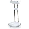 da LIGHT Lampada da scrivania a LED, 3000 K, luce bianca calda, 3,6 W, comodino, lampada da lettura con supporti retrattili, colore bianco, lampada da tavolo, portatile, per ufficio, lettura, studio