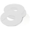 Kiroplast 50 Segnataglie per Stand Grucce Armadi Dischi Segnataglie Divisori Abbigliamento (Bianco)