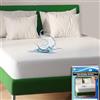 Facilcasa Coprimaterasso MATRIMONIALE IMPERMEABILE Barriera Salva Materasso, Morbida Microfibra Traspirante, Anallergico, Antiacaro Linea Sanitaria con Fascia Elastica cm 160 - 170