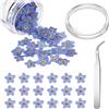 Blulu Fiori Secchi Non ti Scordar di Me Naturali con Pinzette a Punta Curva d'Argento Piccoli Veri Fiori Pressati di Myosotis per Gioielli Candela Cartoline Fai da Te