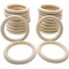 JZK 20 x 8CM grandi anelli in legno naturale per macramè lavoretti, anello legno per artigianato bigiotteria dentizione bambini neonato arco giochi, per fare portavaso pianta da appendere macrame