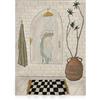 Dazzlewall divertente arte della parete del bagno rana eccentrica nel poster della doccia, immagine di animali umoristici per l'arredamento della toilette del bagno 30×40 cm senza cornice