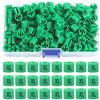 Swpeet Kit assortito di 150 pennarelli in plastica verde per grucce, taglia XL