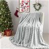 SHANNA Coperte Super Morbide e Calde in Velluto al Latte con Bolle 450 GSM, Adatte per Divano, Grande e Versatile Coperta per Camera da Letto, Divano, Viaggio, Auto, Campeggio (Grigio, 130x160 cm)