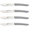 Berkel - Color Set 4 Coltelli Bistecca Lama Liscia 11 cm - Grigio
