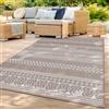TT Home Tappeto Per Esterno Cucina Balcone Tappeto Soggiorno Moderno Triangoli Boho Disegno Geometrico, Colore: Beige, Dimensione:80x150 cm