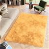 TAPISO Silk Tappeto Salotto, Peloso, Tappeti Moderni Soggiorno, Moderno Tappeto Camera da Letto, Shaggy Tappeti, Morbido e Soffice per la Camera, Antiscivolo Arancione 80 x 150 cm