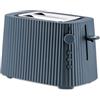 Alessi Plissé MDL08 G - Tostapane di Design, Sei Livelli di Doratura, in Resina Termoplastica, Spina Europea, 850 W, Grigio