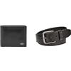 Fossil Uomo Ryan Portafoglio in pelle nera e cintura Brody, Set