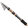 BNTTEAM Canna da Pesca Portatile 99% Fibra di Carbonio, Canna da Pesca telescopica Super Dura Ultraleggera per Surf da Viaggio Pesca d'Acqua Dolce Bass Boat (2.4M/94.5in/7.84ft)