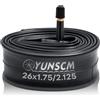 YunSCM 26 Camera d'aria 26x1.90/1.95/2.10/2.125 Camera d'aria di ricambio per AV32mm valvola MTB Bike Camera d'aria Durevole gomma butilica