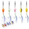 CuiCanfla Twist Spoons - Set di 5 esche per trote UV da 3 g, accessori per la pesca alla trota CuiCanfla con rotelle, frecce per trote, set da 5 pezzi