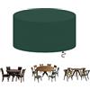 AXFZZRS Copertura per Mobili da Giardino Rotonda,Copertura per Mobili da Giardino,Rotonda Copertura Tavolo Esterno,420D Oxford,Impermeabile,Antivento,Anti UV,Resistente allo Strappo,110x95cm,Verde