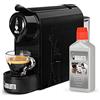 Bialetti Gioia, Macchina da Caffè Espresso per Capsule in Alluminio sistema Caffè d'Italia, Supercompatta, Nero + Decalcificante, Accessorio macchina del caffè