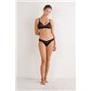 Intimissimi Brasiliana Stile Anni '80 In Pizzo E Cotone Nero