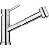 BLANCO KANO-S-F Vario Rubinetto da cucina cromato ad alta pressione con tubo estraibile, cartuccia in ceramica con doccetta regolabile per un getto forte