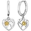 Engelsrufer Orecchini da donna Aloha in argento sterling con mappa del mondo e rosa dei venti bicolore - senza nichel, 14 mm, Argento sterling, Nessuna pietra preziosa